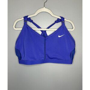 Nike Sports Bra Womens 3X Royal Blue DN4181-430 Swoosh Strappy Back Athletic
